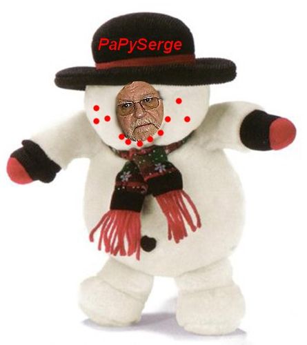 Papyserge bonhomme de neige