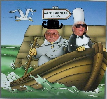 Papy et Odette rentre en bateau