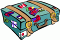 Valise décorée