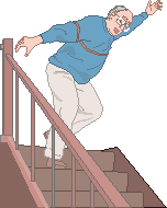 Tombé dans l'escalier