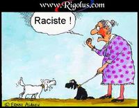 Mme BAP promène son chien