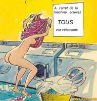 Mme bap à la laverie