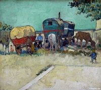 Les roulottes de vincent van gogh